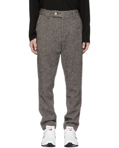 Aimé Leon Dore Grey Wool Tweed Donegal Trousers