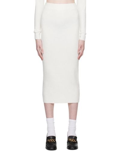 HUGO Off-white Scribe Midi Skirt - Multicolour