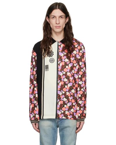 Anna Sui Ssense Exclusive Multicolour Blooming Hearts Sweatshirt - Red