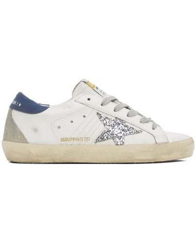 Golden Goose Ssense Exclusive White Super-star Trainers - Black