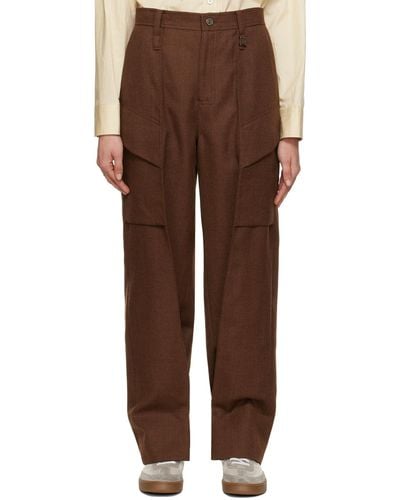 WOOYOUNGMI Brown Straight Trousers
