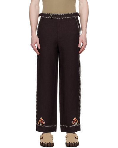 Bode Brown Show Pony Trousers - Black