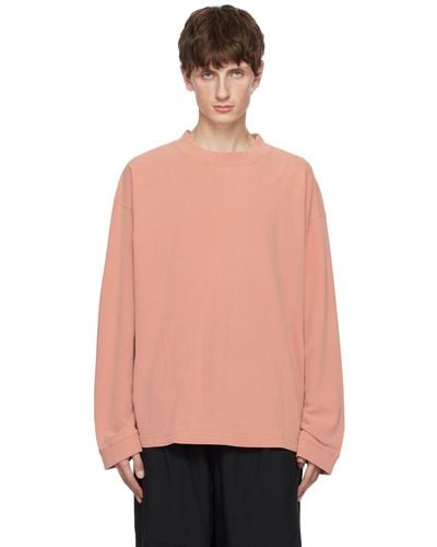 Acne Studios Patch Long Sleeve T-shirt - Pink