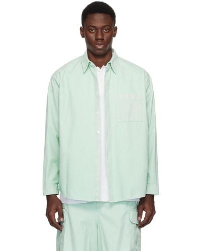 Marni Garment-Dyed Denim Shirt - Green