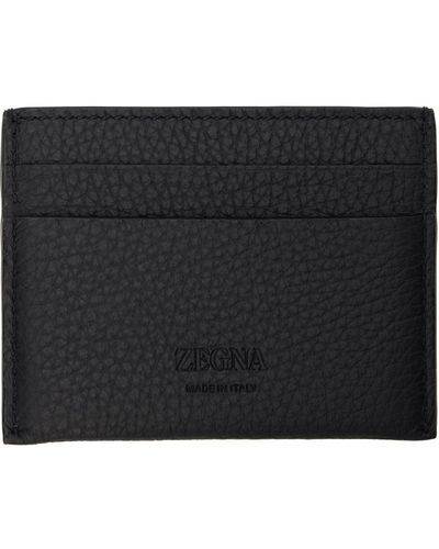 Zegna Black Simple Card Holder