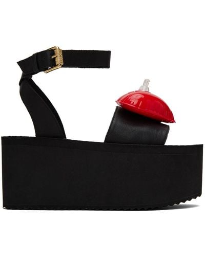 Moschino Inflatable Heart Sandals - Black