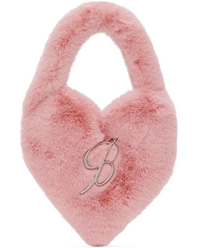 Blumarine Sac en forme de cœur rose à logo