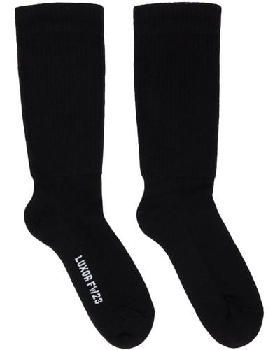 Rick Owens Black Knee High Socks