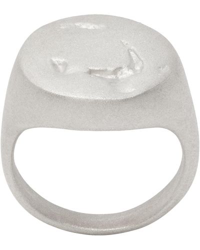 Pearls Before Swine Engraved Ring - Metallic