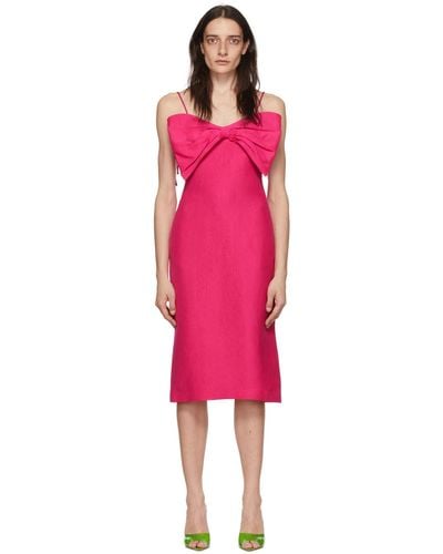 MSGM Pink Bow Dress - Multicolor