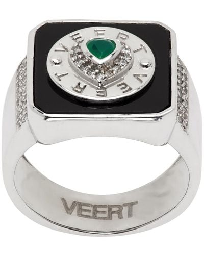 Veert Ssense Exclusive Signature Signet Ring - Metallic