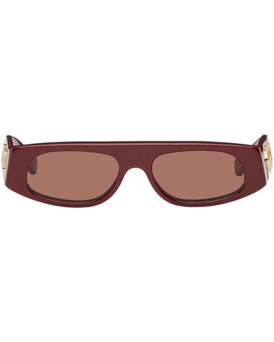 Gucci Burgundy Geometric Sunglasses - Black