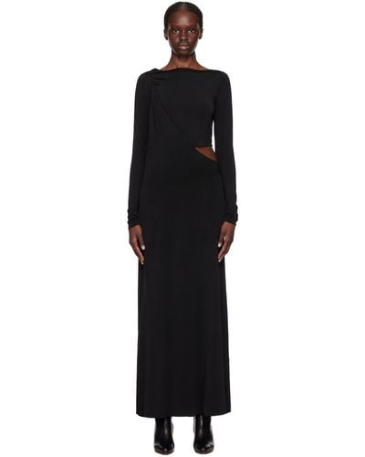 Paris Georgia Basics Drape Maxi Dress - Black