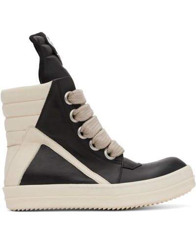 Rick Owens Baskets geobasket noires exclusives à ssense édition kembra pfahler