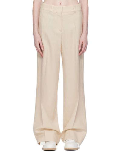 Off-White c/o Virgil Abloh Beige Formal Over Trousers - Natural