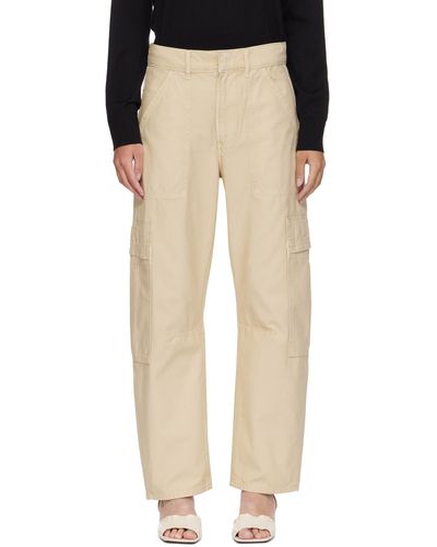 Citizens of Humanity Beige Marcelle Cargo Trousers - Black