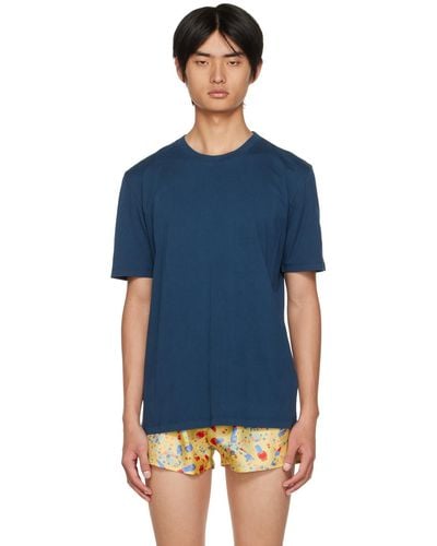 Maison Margiela Blue Crewneck T-shirt