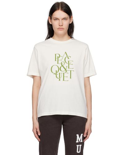 Museum of Peace & Quiet Museum of peacequiet t-shirt serif blanc cassé