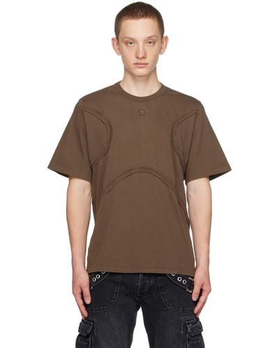 MISBHV T-shirt brun à panneau graphique - Marron