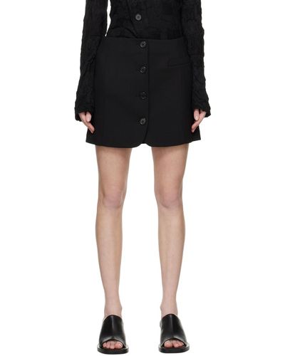Helmut Lang Mini-jupe de style veston noire