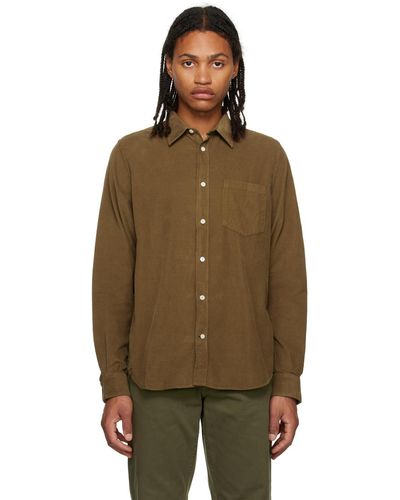 Norse Projects Chemise osvald brun clair - Vert