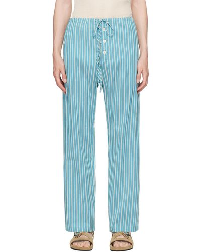 Bode Shore Stripe Trousers - Blue