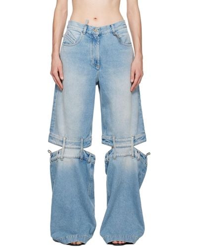 The Attico Long Jeans - Blue