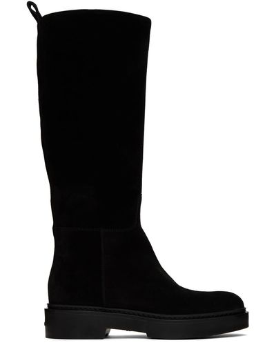 Santoni Suede Boots - Black