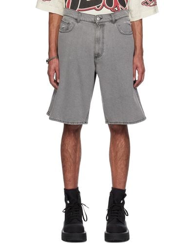 1017 ALYX 9SM Distressed Carpenter Denim Shorts - Grey