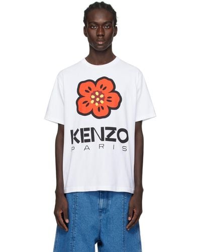 KENZO ホワイト Paris Boke Flower Tシャツ - ブラック