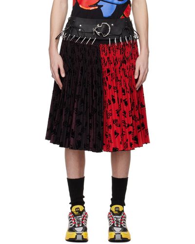 Chopova Lowena Laser Knee Midi Skirt - Red