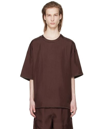 Jil Sander Burgundy & Brown Reversible T-shirt