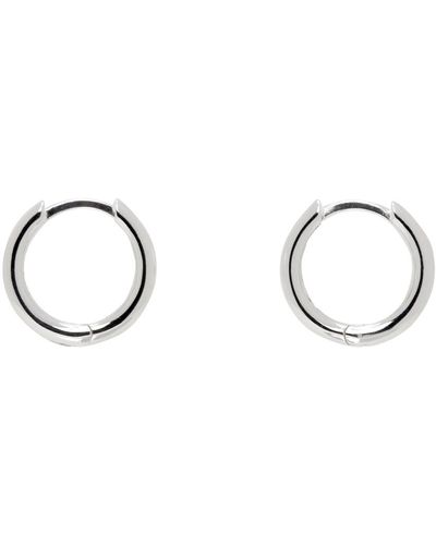 Hatton Labs Petites boucles d'oreilles à anneau argentées - Noir