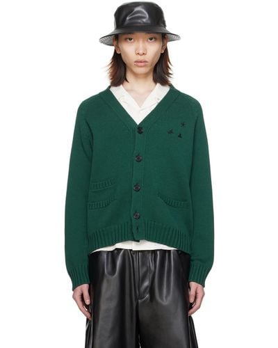 Undercover Embroidered Cardigan - Green