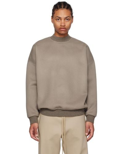 Fear Of God Gray Crewneck Sweater - Brown