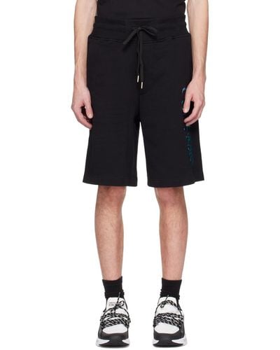 Versace Black Printed Shorts