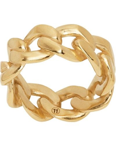 Maison Margiela Gold Chain Ring - Metallic