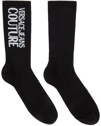 Versace Black & White Logo Socks