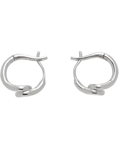 Bea Bongiasca Boucles d'oreilles sculpturales en or blanc - Noir