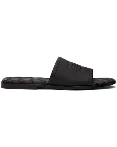 COACH Signature Jacquard Sandals - Black