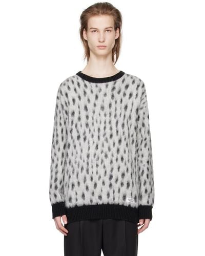 Wacko Maria Leopard Sweater - Black