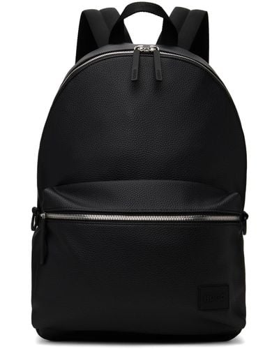 HUGO Black Ethon 2.0 Faux-leather Backpack