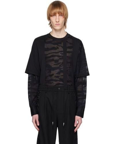 Feng Chen Wang Camouflage Sweatshirt - Black