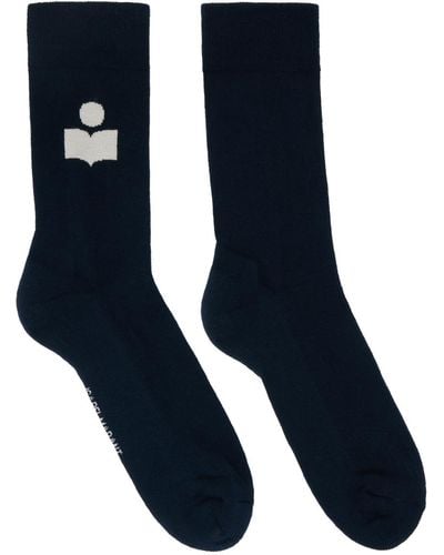 Isabel Marant Navy Siloki Socks - Blue