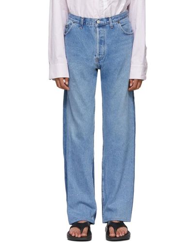 Bless Blue Levis Edition Two-tone Pleatfront Jeans