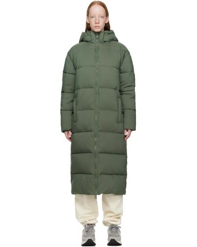 GIRLFRIEND COLLECTIVE Manteau long matelassé vert