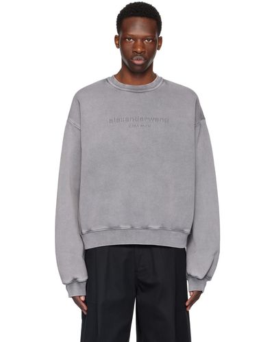 Alexander Wang Embossed Sweatshirt - Gray