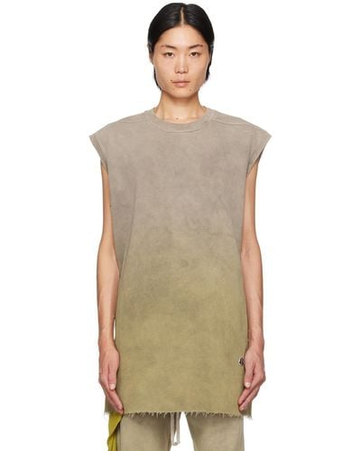 Rick Owens Moncler + Taupe & Green Tank Top - Multicolour
