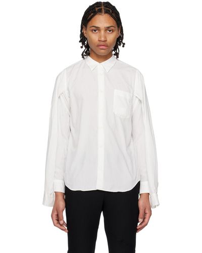 COMME DES GARÇON BLACK White Double Sleeve Shirt