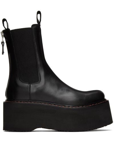 R13 Double Stack Boots - Black